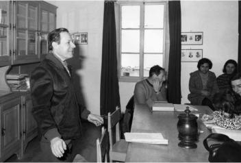 Corrado Grassi, au premier siège du Cefp, Saint-Nicolas, 1972