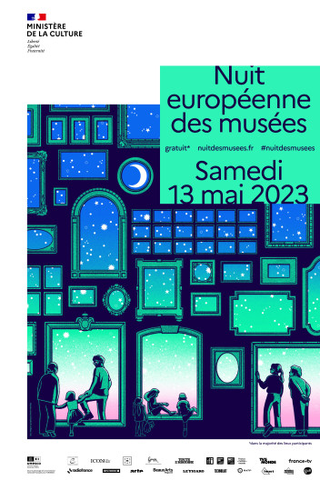 Affiche de la nuit des musées par le Ministère de la Culture Français